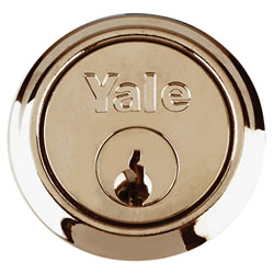 Yale Locks B1109 Replacement Rim Cylinder & 2 Keys Polished Brass Finish Box