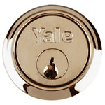 Yale Locks P1109 Replacement Rim Cylinder & 2 Keys Satin Chrome Finish Visi