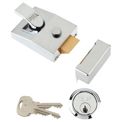 Yale Locks 89 Deadlock Nightlatch 60mm Backset Chrome Finish Box