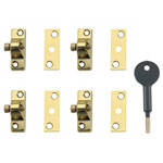 Yale Locks 8K118 Economy Window Lock Electro Brass Finish Pack of 4 Visi