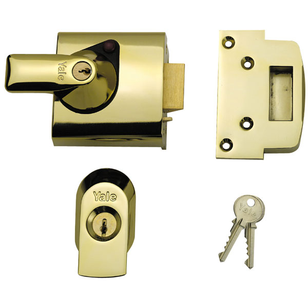 Yale Locks BS1 Nightlatch British Standard Lock 60mm Backset Brasslux