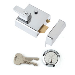 Yale Locks P1 Double Security Nightlatch 60mm Backset Chrome Finish Visi