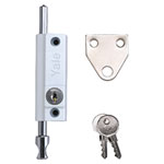 Yale Locks P124 Door Push Bolt White Finish Visi