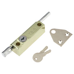 Yale Locks P124 Door Push Bolt Brass Finish Visi