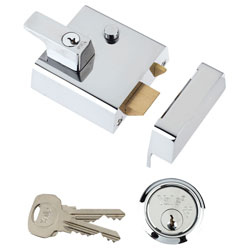 Yale Locks P2 Double Security Nightlatch 40mm Backset Chrome Finish Visi