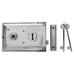 Yale Locks P334 Rim Lock Grey Finish 156 x 104mm Visi