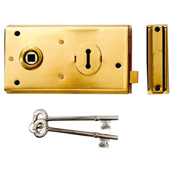 Yale Locks P401 Rim Lock Polished Brass Finish 138 x 76mm Visi