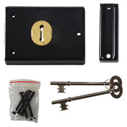 Yale Locks P402 Rim Lock Black Finish 102 x 76mm Visi