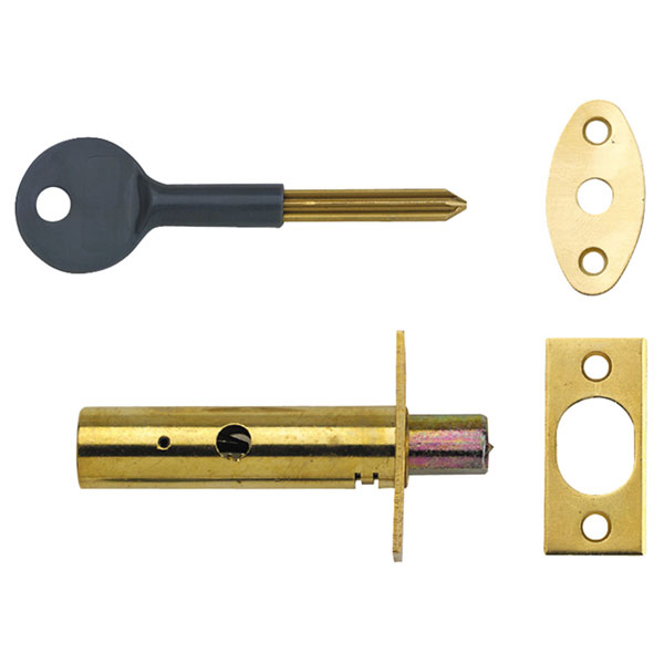  PM444 Door Security Bolt Brass Finish Visi of 1