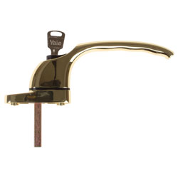 Yale Locks PVCu Window Handle Polished Brass Finish