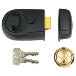 Yale Locks Y3 Nightlatch Modern 60mm Backset Black Finish Visi