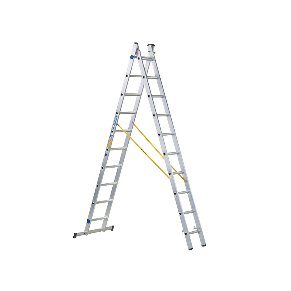 Zarges 44874 D-Rung Combination Ladder 2-Part 2 x 14 Rungs | Rapid Online