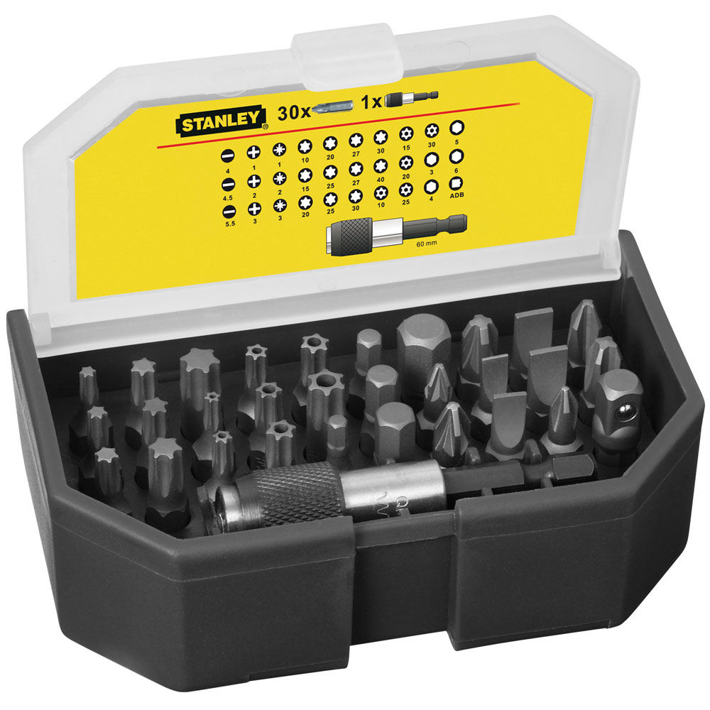 Stanley 113903 Bit Set & Holder, 31 Piece Rapid Online