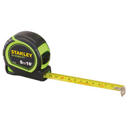 Stanley XMS22TYTAPE5 Hi-Vis Tylon Pocket Tapes 5m (16ft)