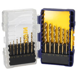 Irwin IW3038503 13 Piece HSS Pro Titanium Drill Bit Set