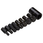 BlueSpot Tools 1496 1/2in Impact Spline Bit Set, 9 Piece
