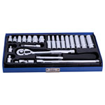 BlueSpot Tools 1531 1/4in Metric Socket Set, 24 Piece