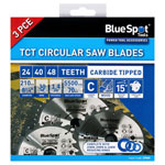 BlueSpot Tools 19404 210mm Circular Saw Blade Set, 3 Piece