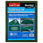 BlueSpot Tools 45926 Green Tarpaulin 3.6 x 2.4m