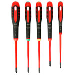Bahco BE-9871SL BE-9871SL ERGO™ Slim VDE Insulated Screwdriver Set, 5 Piece