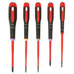 Bahco BE-9872SL BE-9872SL ERGO™ VDE Insulated Screwdriver Set, 5 Piece