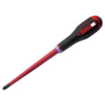 Bahco BE-8820SL ERGO™ Slim VDE Insulated Pozidriv Screwdriver PZ2 x 80mm