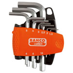 Bahco BE-9878 BE-9878 Metric Hex L-Key Set, 9 Piece