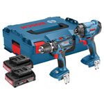 Bosch 0615990J8E Cordless Twin Pack 18V 2 x 3.0Ah Li-Ion