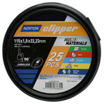 Norton Clipper 66252849154 Clipper Multi-Material Cutting Discs 115x22.23mm Pk25