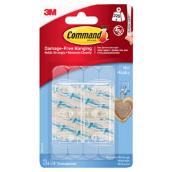 3M 17006CLR Clear Mini Hooks (Pack 6)