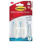 3M 17081B Medium Bathroom Hooks (Pack 2)