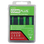 Core Plus CORDTDM4PC DTDM4PC Diamond Tile Drill Bit Set, 4 Piece