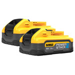 DEWALT DCBP518H2-XJ DCBP518H2 POWERSTACK Slide Battery Twin Pk 18V 5.0Ah Li-ion