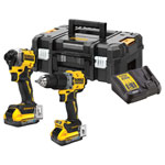 DEWALT DCK2050H2T-GB DCK2050H2 POWERSTACK™ Twin Pack 18V 2 x 5.0Ah Li-ion