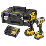 DEWALT DCK2062P2T-GB DCK2062P2T XR Brushless Twin Pack 18V 2 x 5.0Ah Li-ion