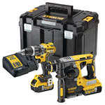 DEWALT DCK207P2T-GB DCK207P2T XR Brushless Twin Pack 18V 2 x 5.0Ah Li-ion