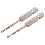 DEWALT DT20601-QZ BLACK&GOLD Hex HSS-G Drill Bits (2) 2.5mm