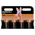 Duracell S18712 C Cell Plus Power +100% Batteries (Pack 4)