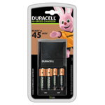 Duracell CEF27UK Hi-Speed Battery Charger 45min with 2 AA & 2 AAA Batteries