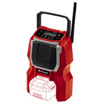 Einhell 3408017 TC-RA 18 Li BT - Solo Cordless Radio 18V Bare Unit