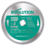 Evolution A255TCT-80MS Aluminium Cutting Mitre Saw Blade 255 x 25.4mm x 80T