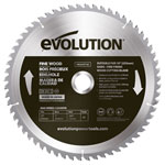 Evolution FW255TCT-60 Fine Wood Mitre/Table Saw Blade 255 x 25.4mm x 60T