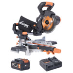 Evolution 064-0001A R185SMS-Li EXT Sliding Mitre Saw 18V 1 x 4.0Ah Li-ion
