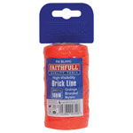 Faithfull FAIBLHVO Hi-Vis Nylon Brick Line 100m (330ft) Orange
