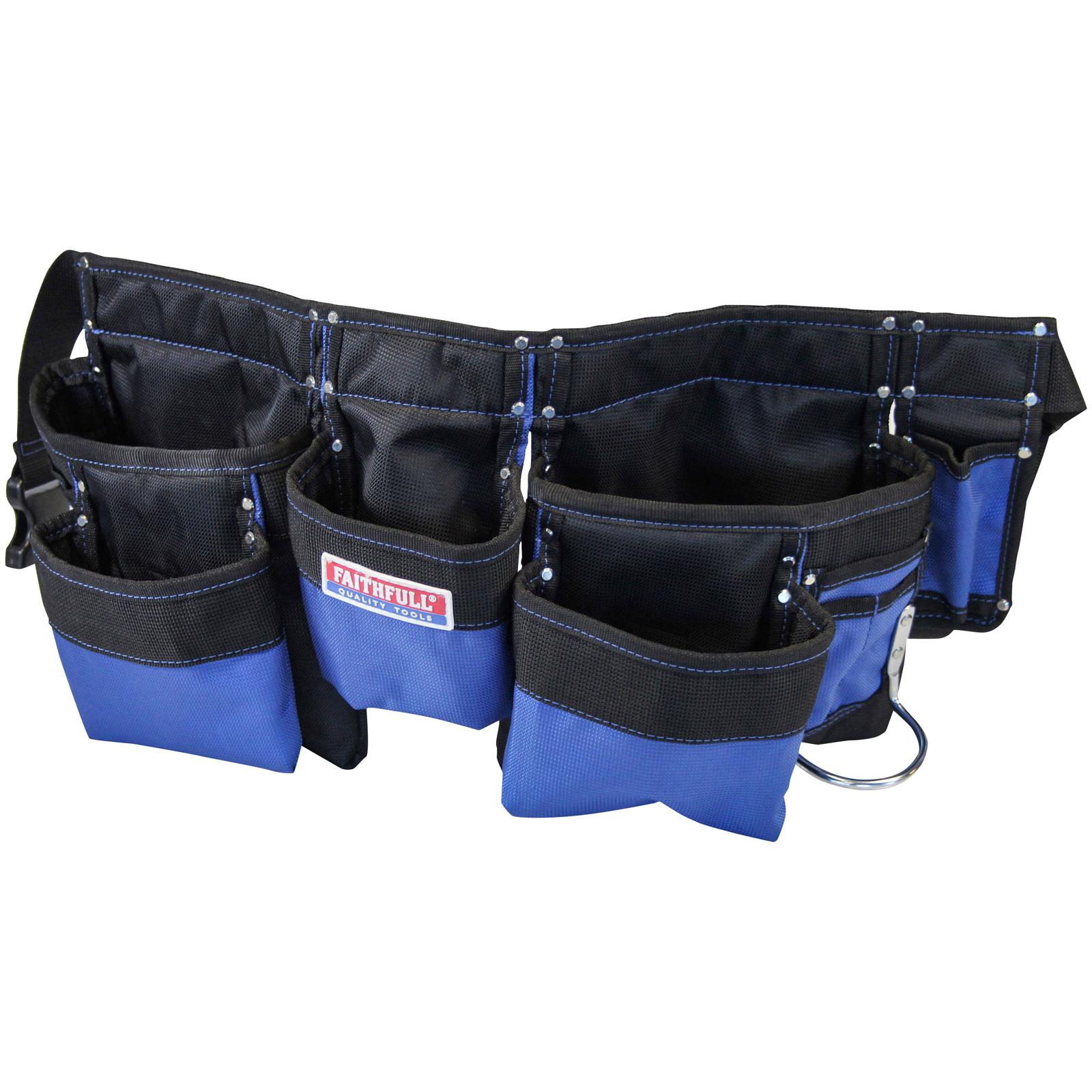 Faithfull Double Tool & Nail Pouch 2100D Nylon
