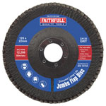Faithfull FAIFD125120Z Zirconia Abrasive Jumbo Flap Disc ZA120 125mm