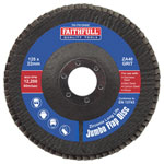 Faithfull FAIFD12540Z Zirconia Abrasive Jumbo Flap Disc ZA40 125mm