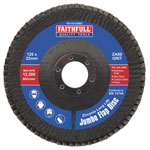 Faithfull FAIFD12580Z Zirconia Abrasive Jumbo Flap Disc ZA80 125mm