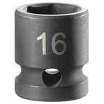 Facom NSS.16A 6-Point Stubby Impact Socket 1/2in Drive 16mm