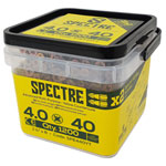 ForgeFix SPE440YT Spectre™ PZ Compatible Wood Screw CSK ZYP 4.0 x 40mm Tub 1200